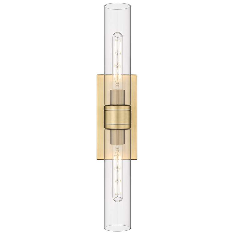 Image 1 Downtown Urban Boreas 24"H Brushed Brass 2-Light Wall Sconce