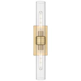 Downtown Urban Boreas 24"H Brushed Brass 2-Light Wall Sconce Downtown Urban Boreas 24"H Brushed Brass 2-Light Wall Sconce