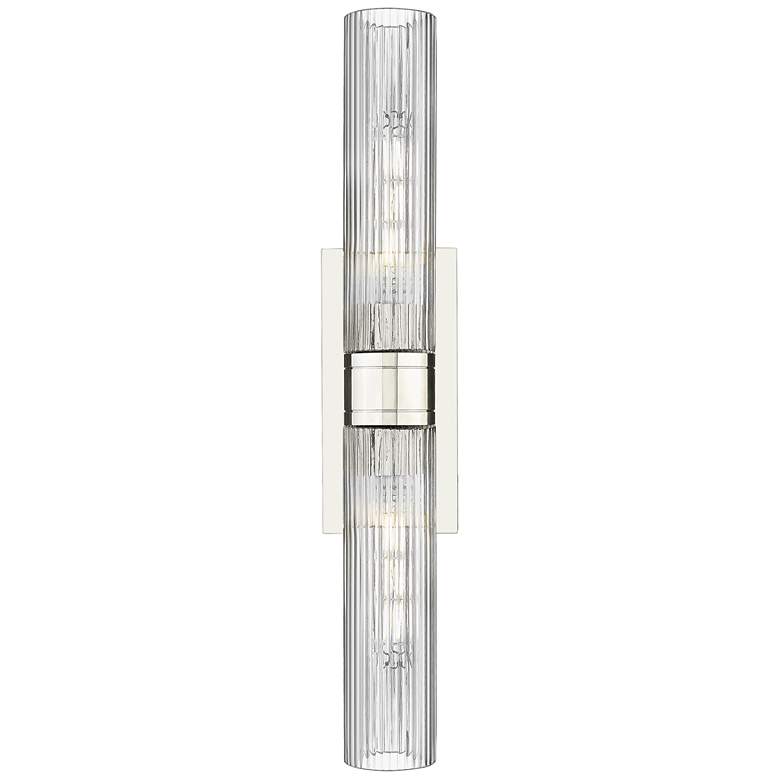 Image 1 Downtown Urban Boreas 24"H Polished Nickel 2-Light Sconce