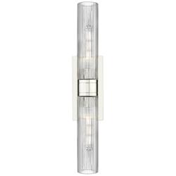 Downtown Urban Boreas 24"H Polished Nickel 2-Light Sconce