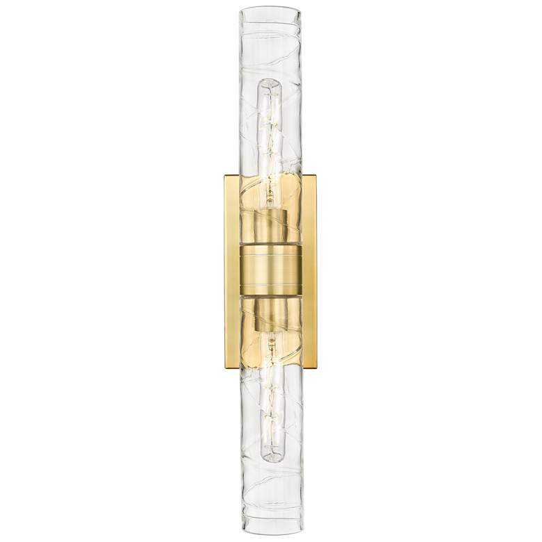 Image 1 Downtown Urban Boreas 24"H Satin Gold 2-Light Wall Sconce