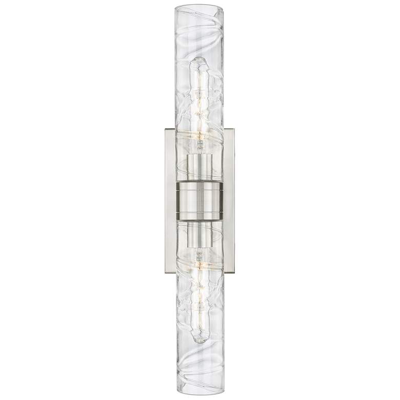 Image 1 Downtown Urban Boreas 24"H Satin Nickel 2-Light Wall Sconce
