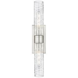 Downtown Urban Boreas 24"H Satin Nickel 2-Light Wall Sconce