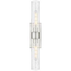 Downtown Urban Boreas 24"H Satin Nickel 2-Light Wall Sconce