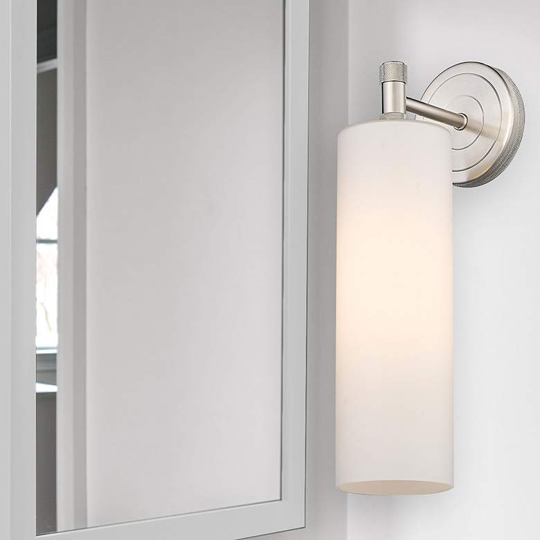 Image 5 Downtown Urban Crown Point 15 1/2"H Satin Nickel Wall Sconce more views