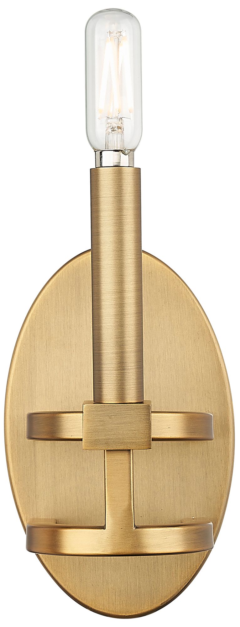 Image 2 Downtown Urban Lexington 8" High Brushed Brass Wall Sconce more views