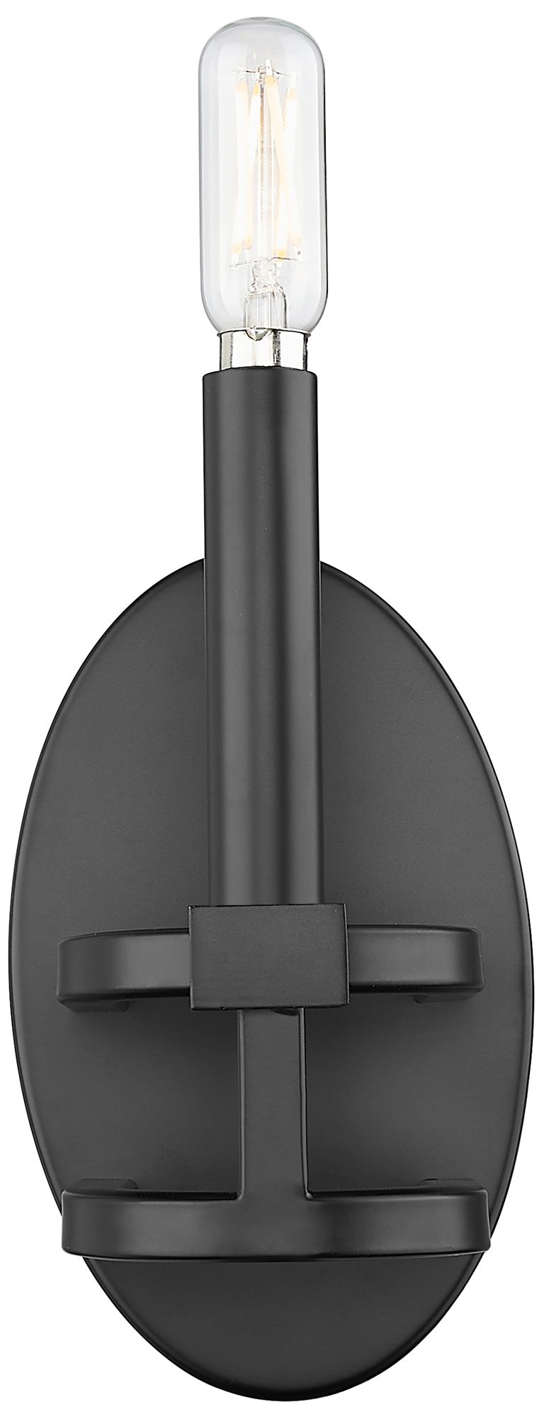 Image 2 Downtown Urban Lexington 8" High Matte Black Wall Sconce more views