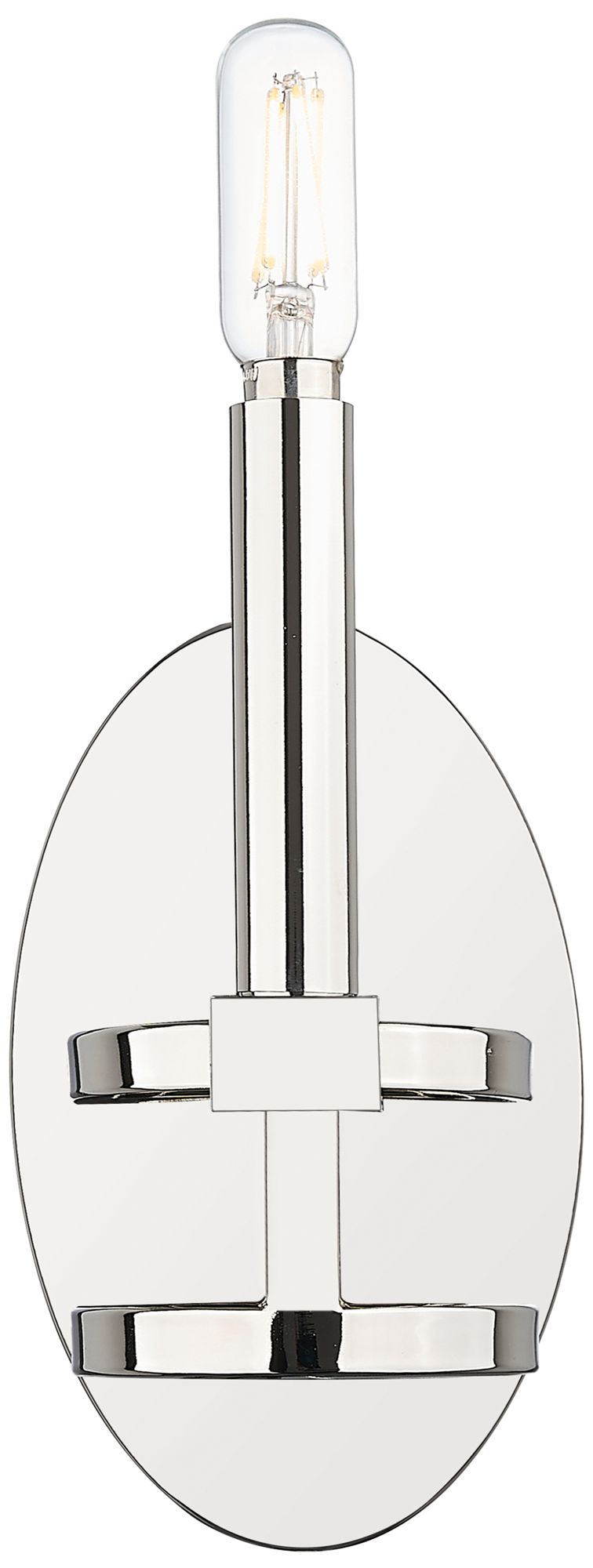 Image 2 Downtown Urban Lexington 8" High Polished Nickel Wall Sconce more views