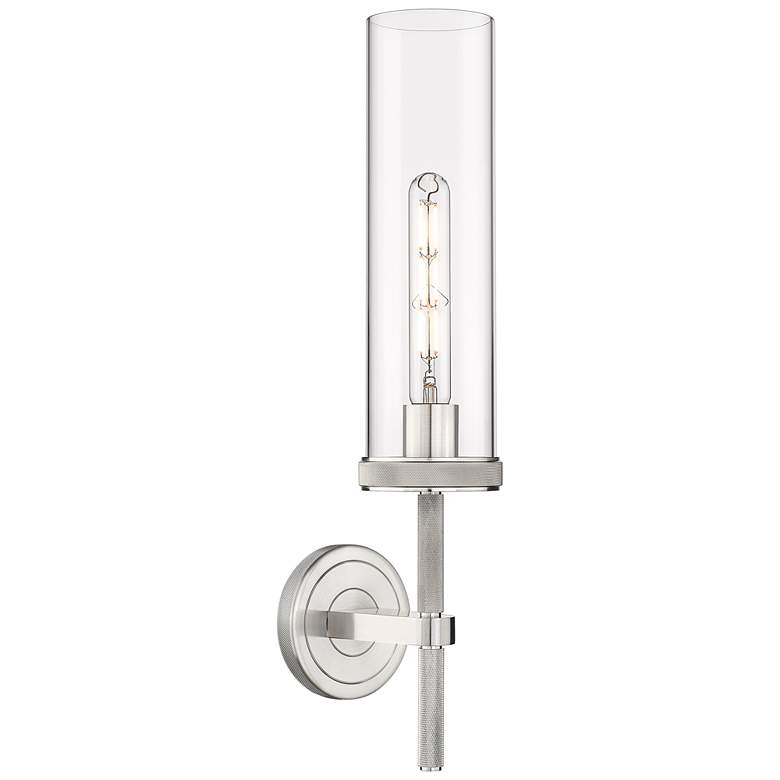 Image 1 Downtown Urban Lincoln 20 3/4" High Satin Nickel Wall Sconce