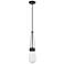Downtown Urban Milan 4  "W Cord Matte Black Pendant With Seedy Shade