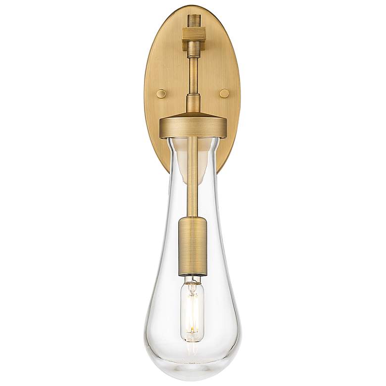 Image 2 Downtown Urban Owego 16 "H Brushed Brass Wall Sconce With Clear Shade more views