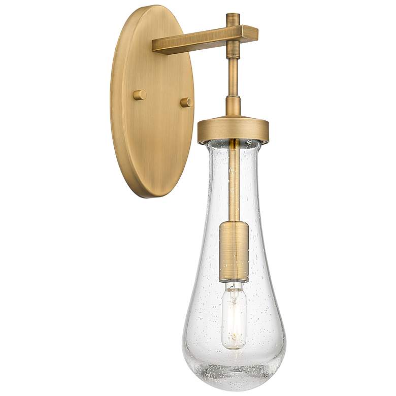 Image 1 Downtown Urban Owego 16 "H Brushed Brass Wall Sconce With Seedy Shade
