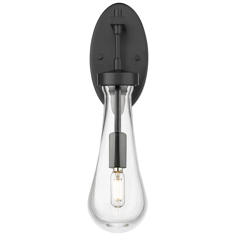 Image 2 Downtown Urban Owego 16 "H Matte Black Wall Sconce With Clear Shade more views