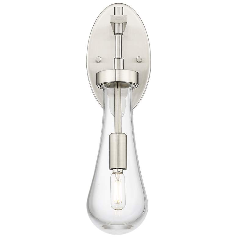 Image 2 Downtown Urban Owego 16 "H Satin Nickel Wall Sconce With Clear Shade more views
