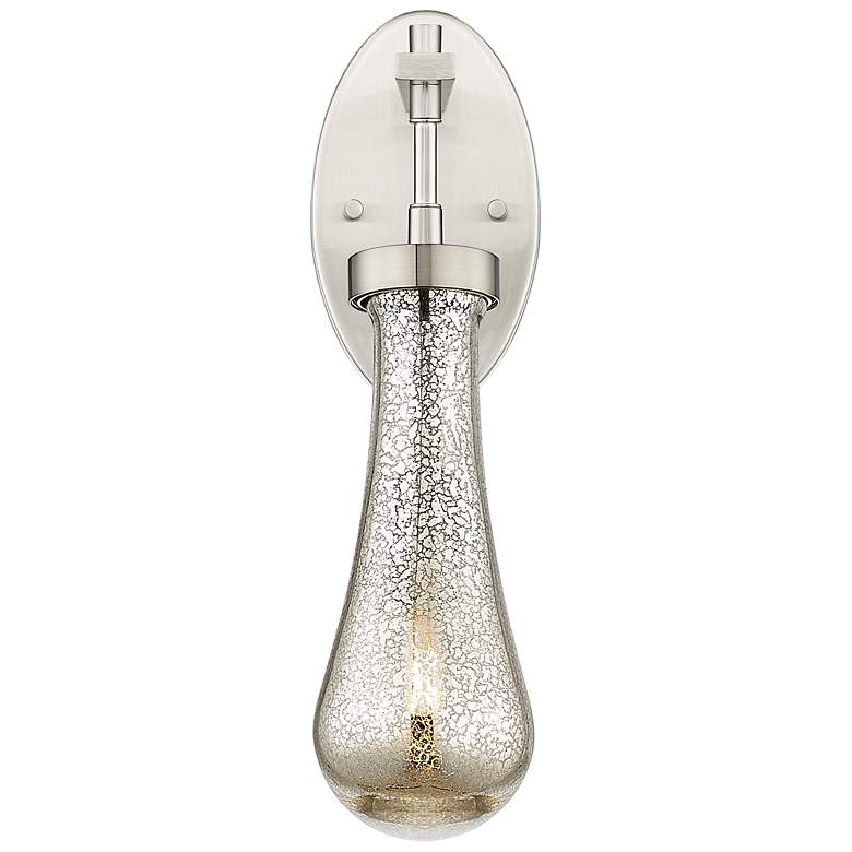 Image 2 Downtown Urban Owego 16 "H Satin Nickel Wall Sconce With Mercury Shade more views