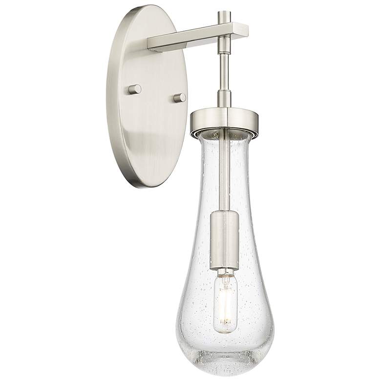 Image 1 Downtown Urban Owego 16 "H Satin Nickel Wall Sconce With Seedy Shade