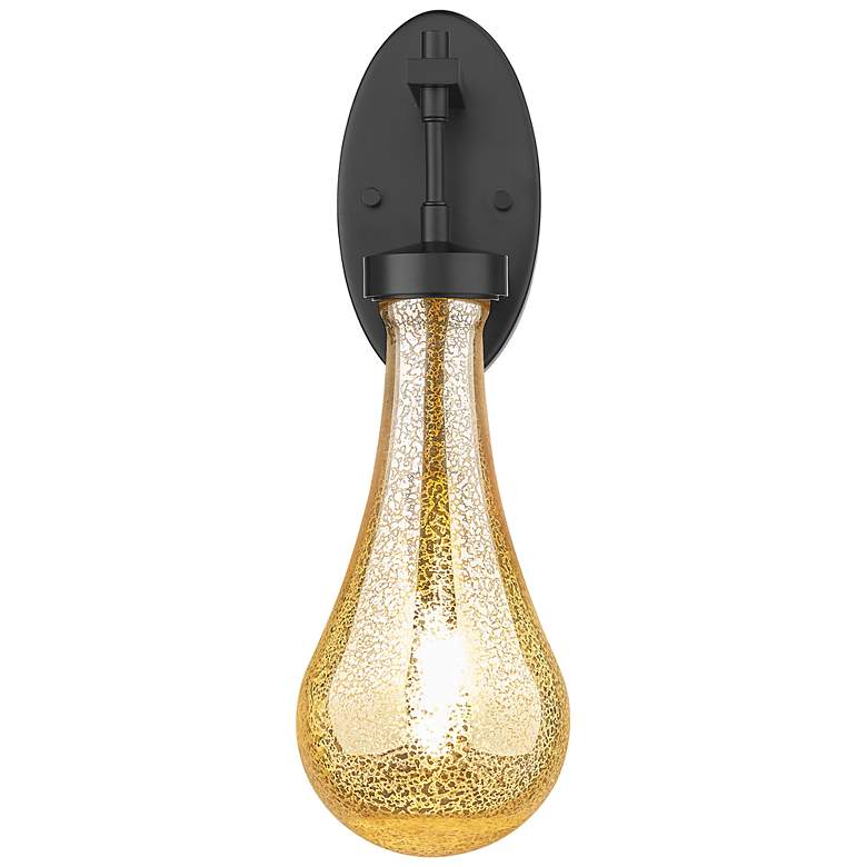 Image 2 Downtown Urban Owego 17 "H Matte Black Wall Sconce With Mercury Shade more views