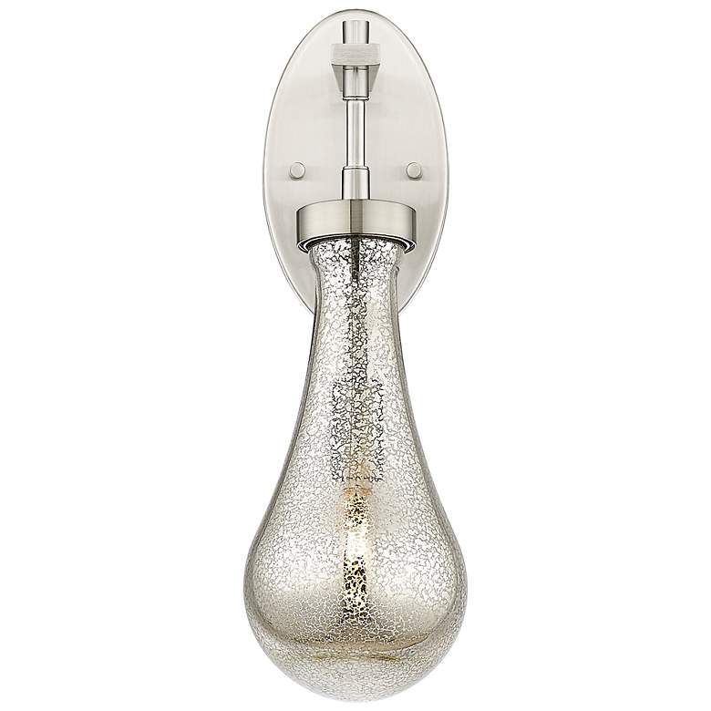Image 2 Downtown Urban Owego 17 "H Satin Nickel Wall Sconce With Mercury Shade more views