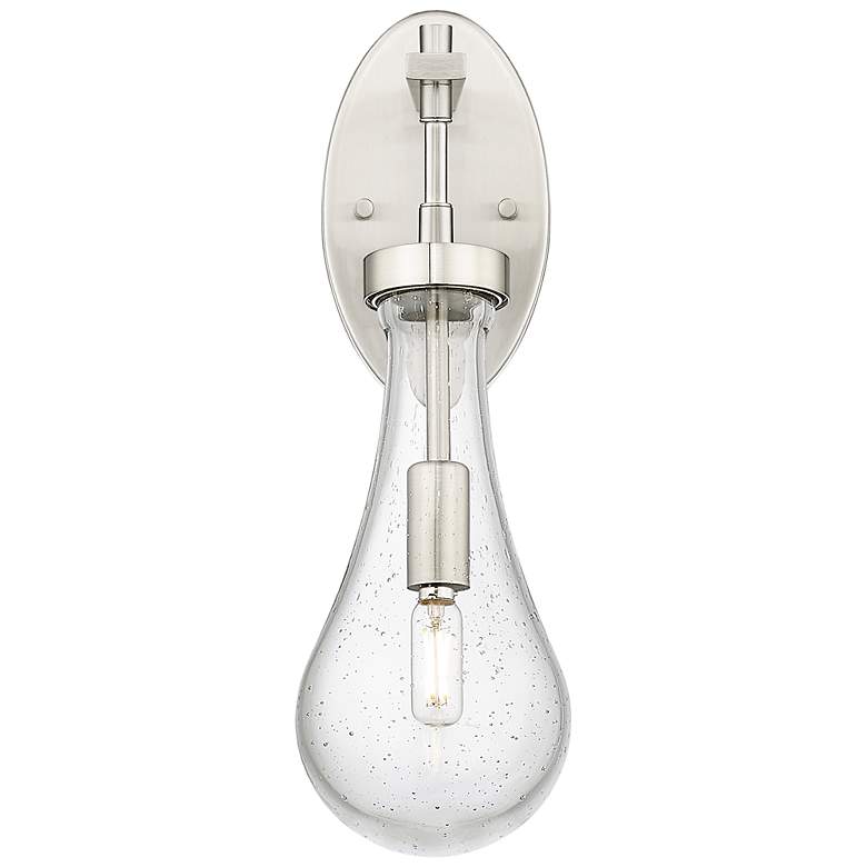 Image 2 Downtown Urban Owego 17 "H Satin Nickel Wall Sconce With Seedy Shade more views