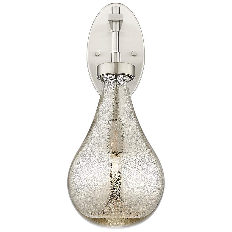 Image 2 Downtown Urban Owego 18 "H Satin Nickel Wall Sconce With Mercury Shade more views