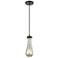 Downtown Urban Owego 5 "W Cord Matte Black Pendant With Mercury Shade