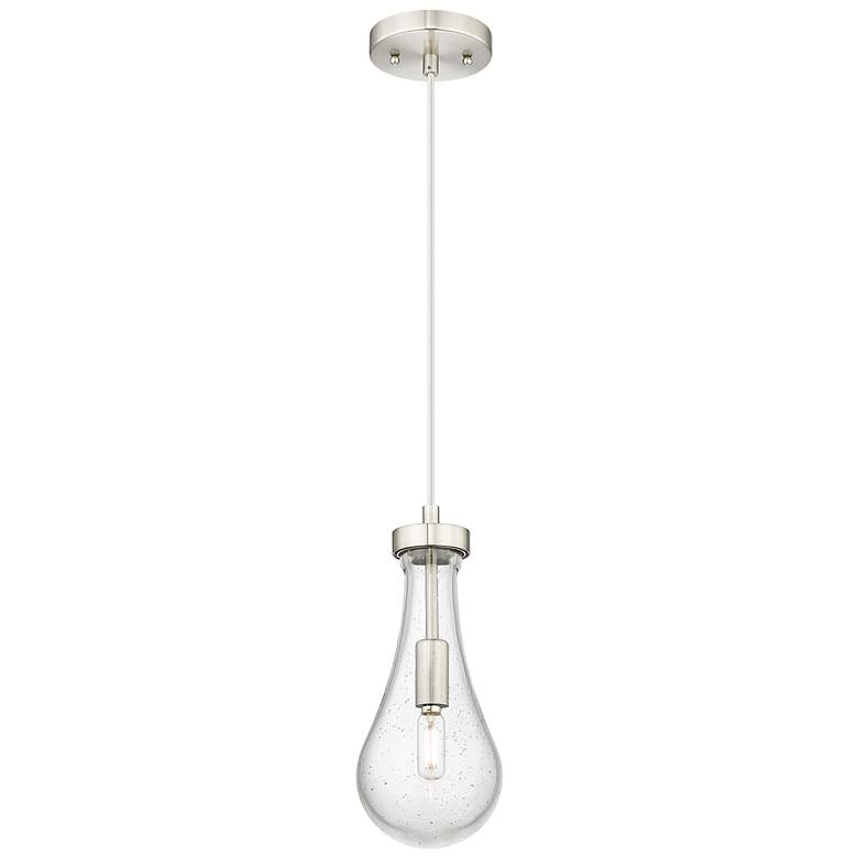 Image 1 Downtown Urban Owego 5 "W Cord Satin Nickel Pendant With Seedy Shade