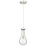 1_Downtown Urban Owego 5 "W Cord Satin Nickel Pendant With Seedy Shade