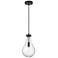 Downtown Urban Owego 7 "W Cord Matte Black Pendant With Seedy Shade