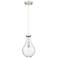 Downtown Urban Owego 7 "W Cord Satin Nickel Pendant With Clear Shade