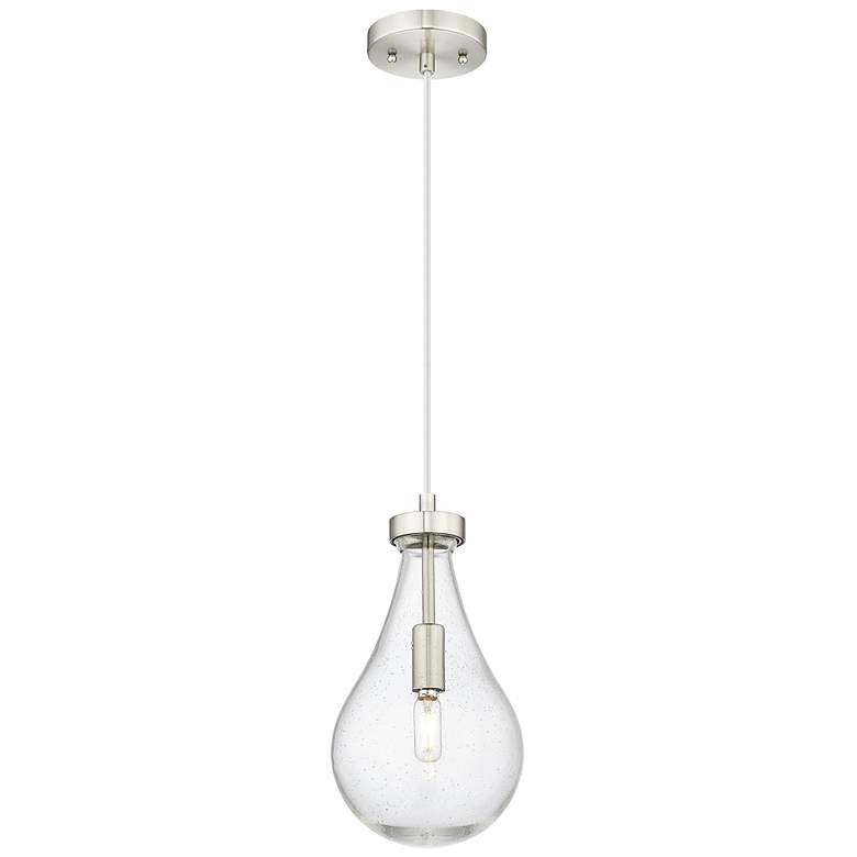 Image 1 Downtown Urban Owego 7 "W Cord Satin Nickel Pendant With Seedy Shade