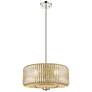 1_Downtown Windsor 16"W 3 Light Polished Nickel Pendant w/ Mercury Shade