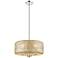 Downtown Windsor 16"W 3 Light Polished Nickel Pendant w/ Mercury Shade
