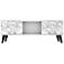 Doyers 53 1/4" Wide White and Marble Stamp TV Stand