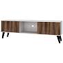 Doyers 62.20 TV Stand in White and Nut Brown