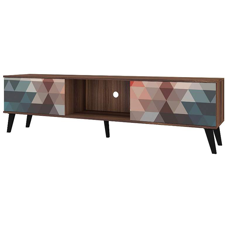 Image 1 Doyers 70.87 TV Stand in Multi Color Red and Blue