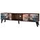 Doyers 70.87 TV Stand in Multi Color Red and Blue