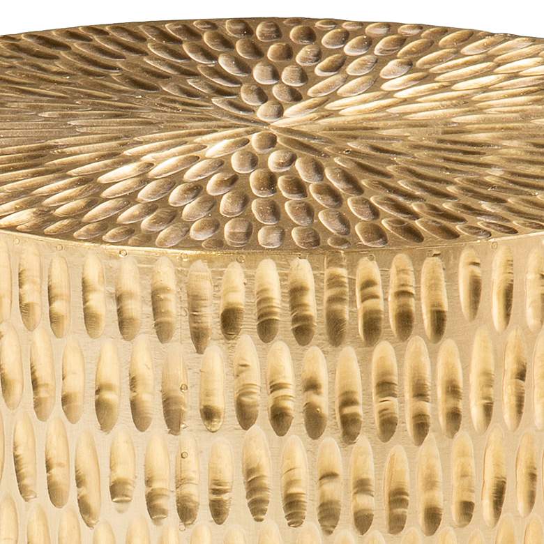 Image 3 Doylin 17" Wide Gold Round Accent Table more views
