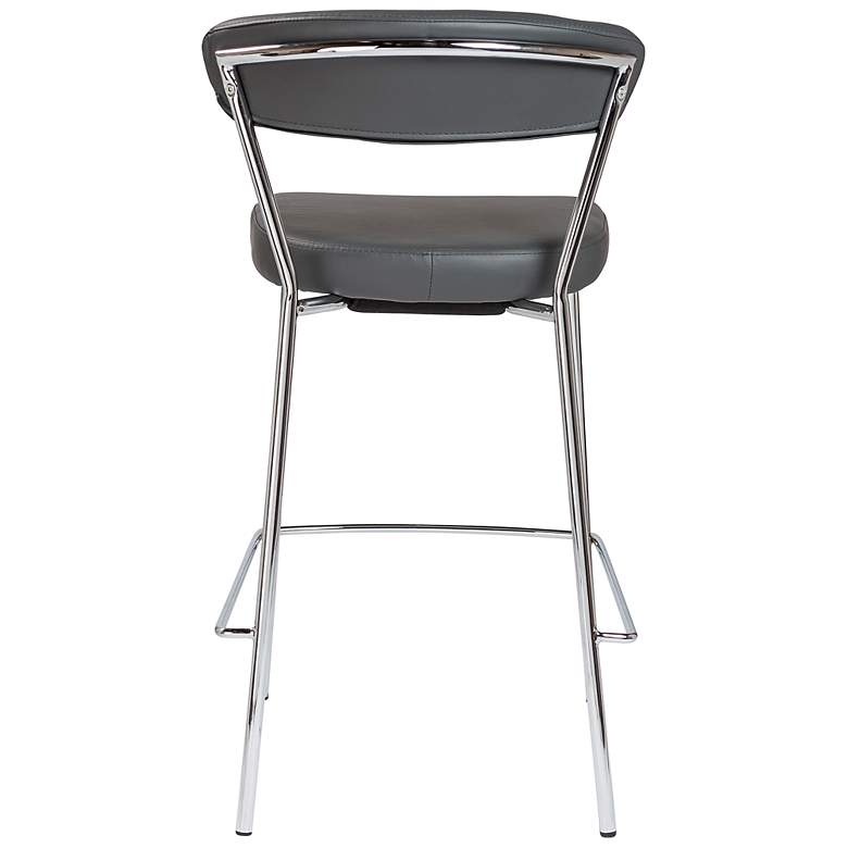 Image 6 Draco 25 1/2 inch Gray Leatherette Counter Stool more views