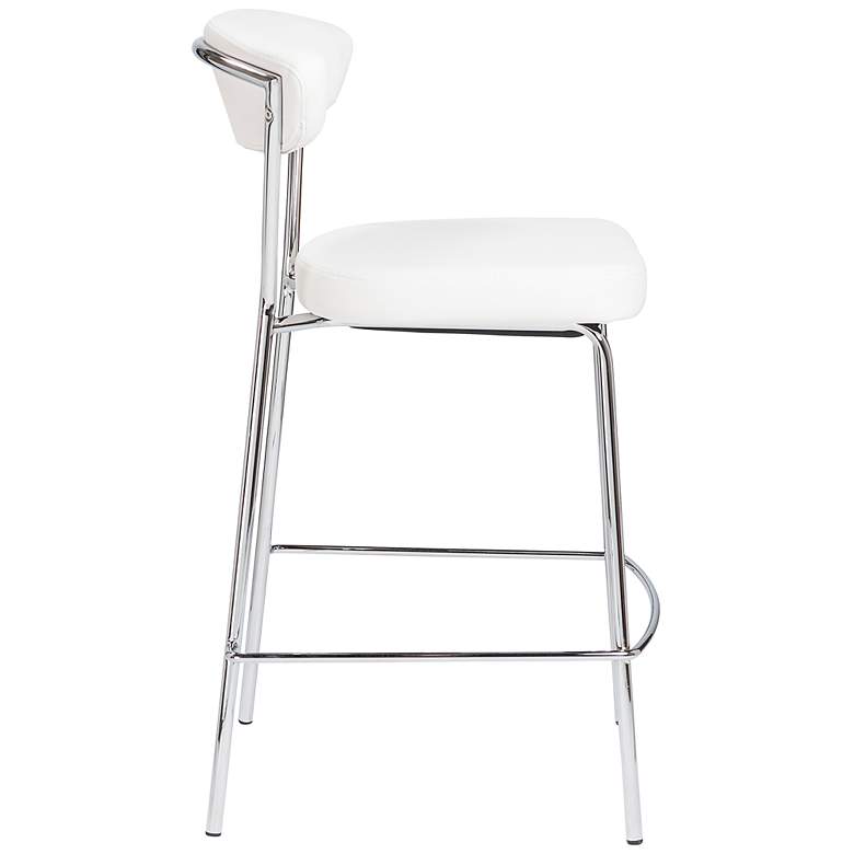 Image 6 Draco 25 1/2" White Leatherette Counter Stools Set of 2 more views