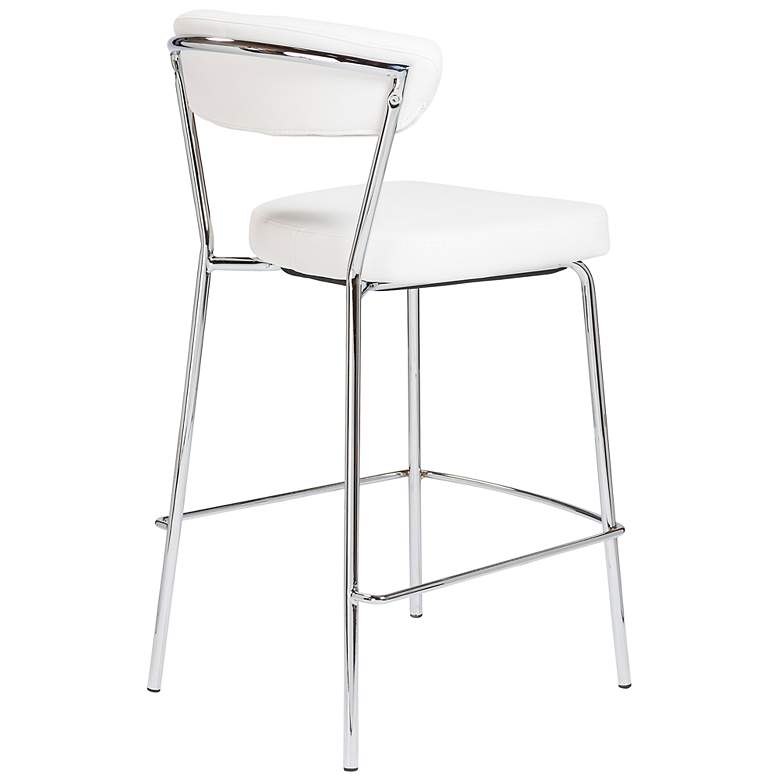 Image 7 Draco 25 1/2" White Leatherette Counter Stools Set of 2 more views