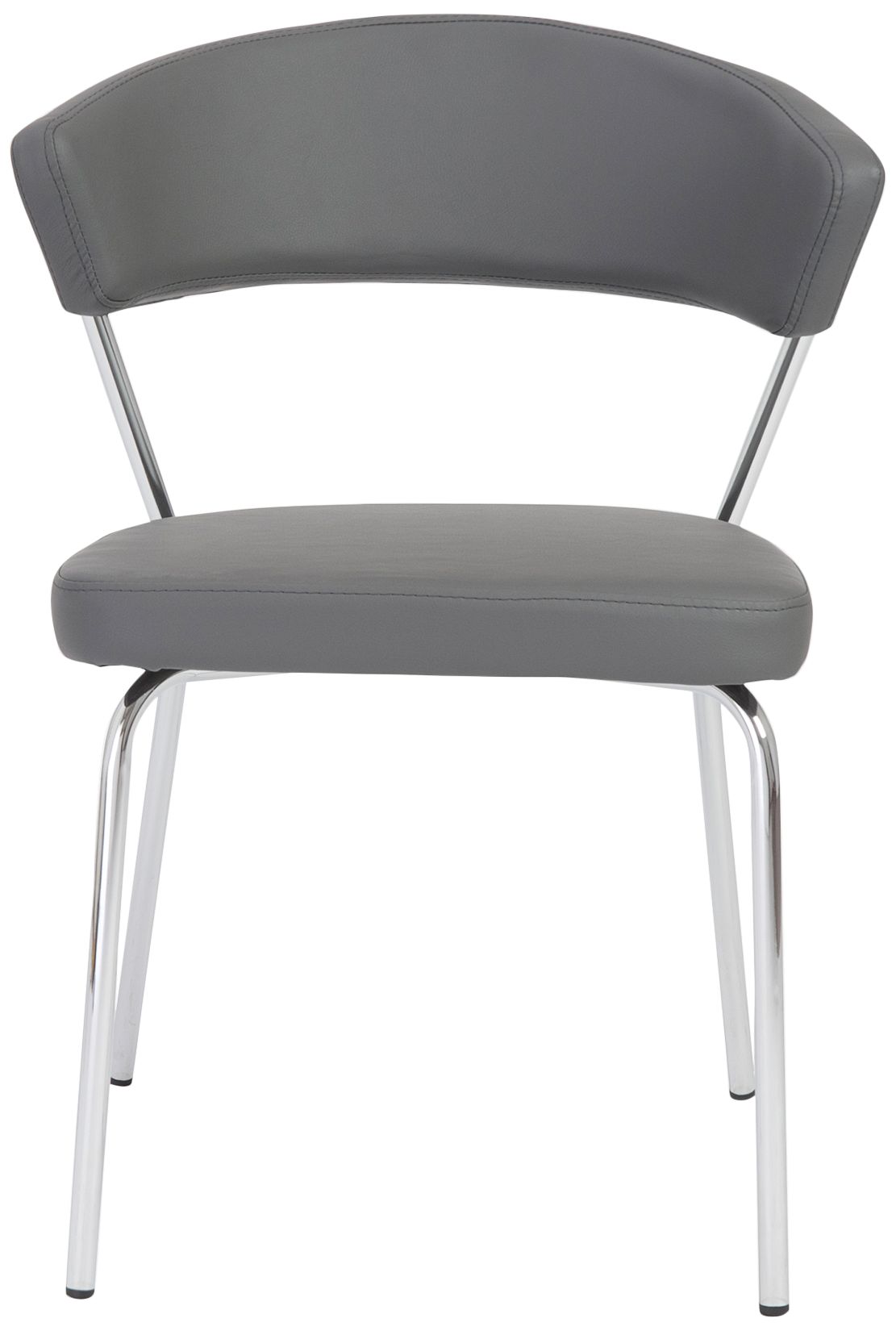 Image Draco Gray Leatherette Side Chair