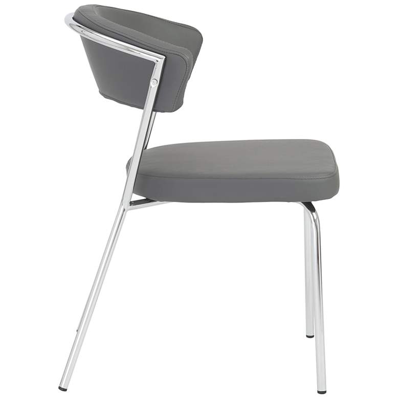 Image 5 Draco Gray Leatherette Side Chair more views