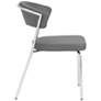 Draco Gray Leatherette Side Chair