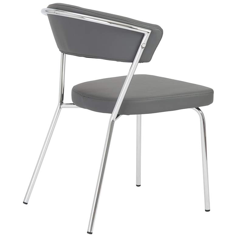 Image 6 Draco Gray Leatherette Side Chair more views