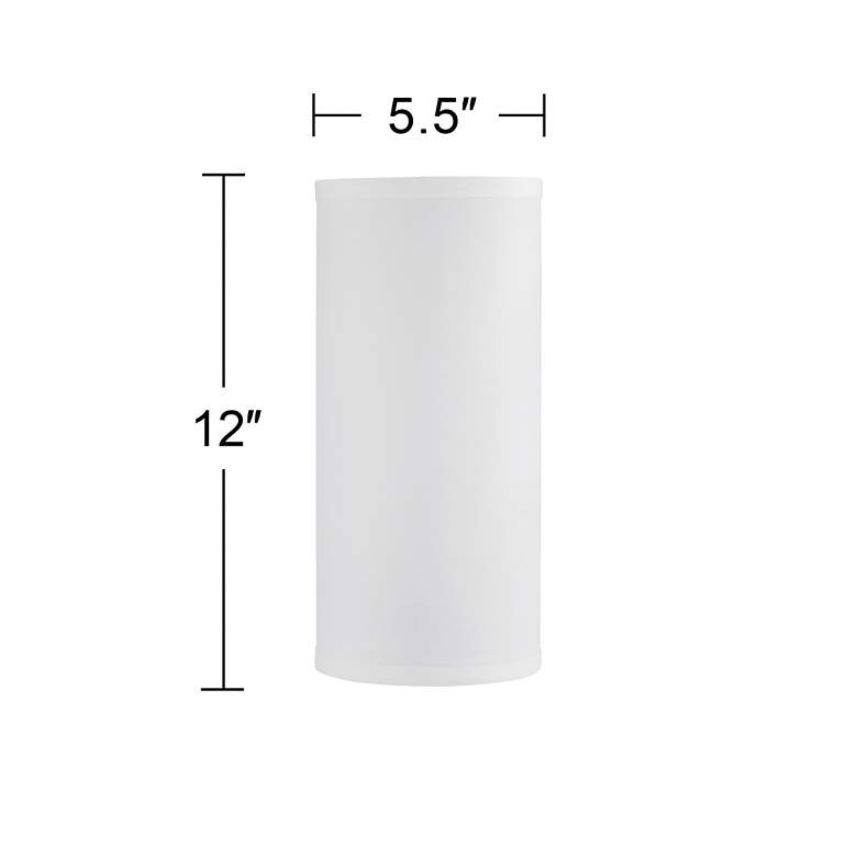 Image 2 Dragana White Sandstone Linen Lamp Shade 5.5x5.5x12 (Uno) more views