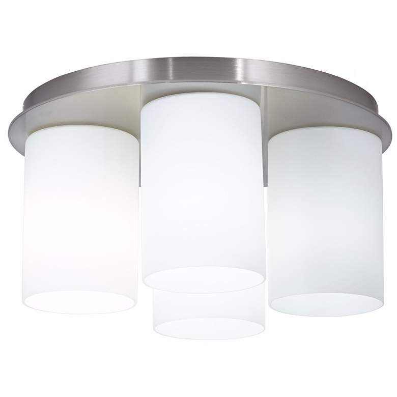 Image 1 Drager 14 1/2" Wide Brushed Nickel 4-Light Ceiling Light