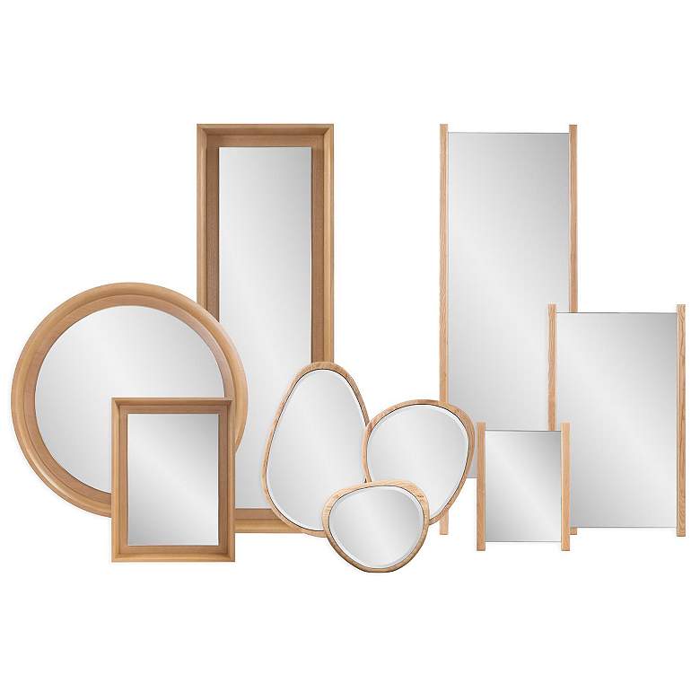 Image 4 Dragmar Natural Wood 20" x 22" Asymmetrical Wall Mirror more views
