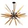 Dragonfly 72" Wide Bronze with Satin Leaf Pendant Light