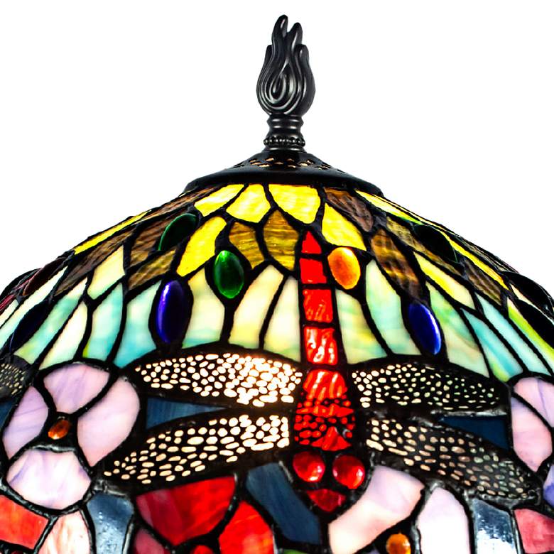 Image 3 Dragonfly Bounty 20"H Fieldstone Bronze Accent Table Lamp more views