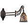 Dragonfly Bronze Tiffany Style Swing Arm Wall Lamp